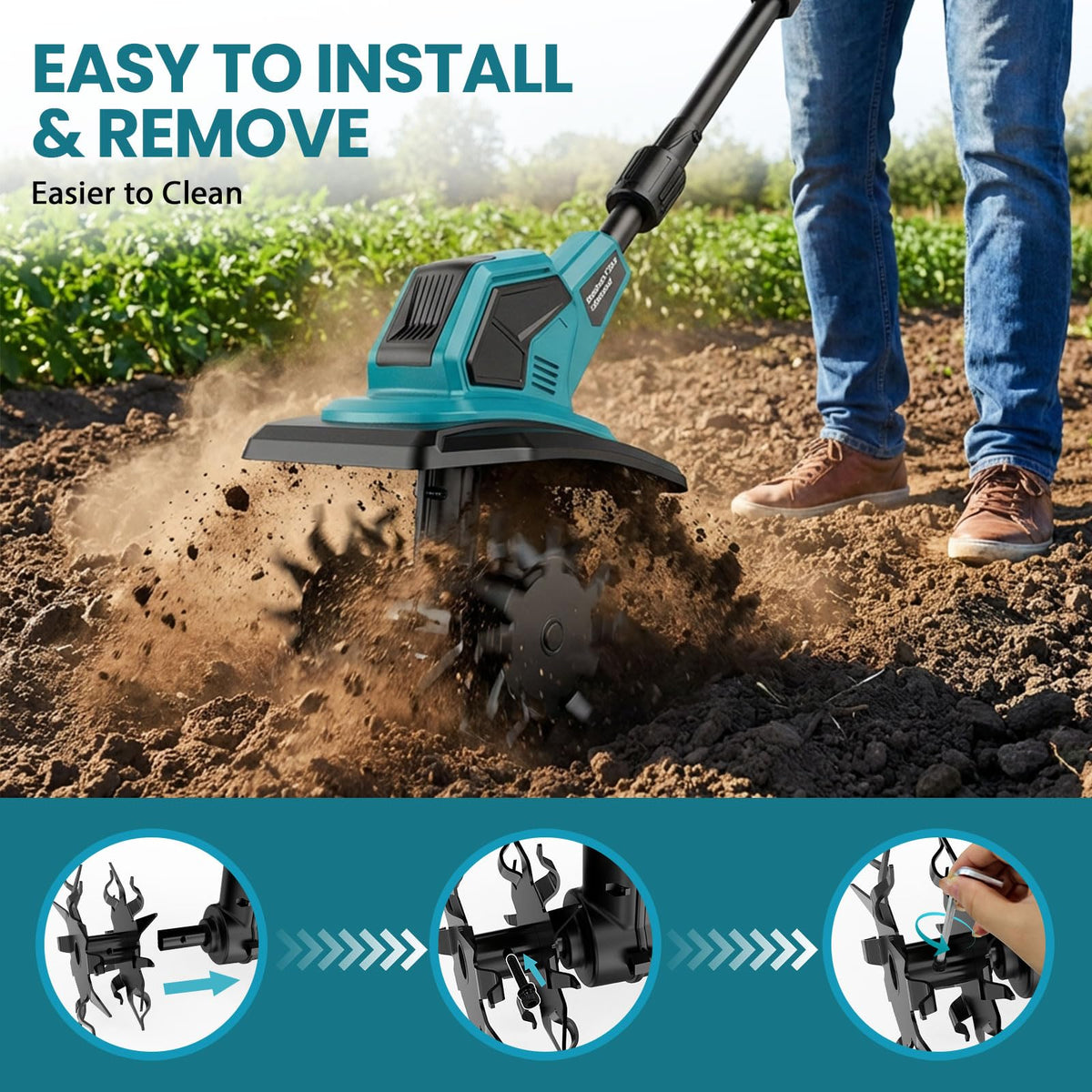 FzzboFlow adjustable auxiliary handle reduces fatigue for comfortable operation.