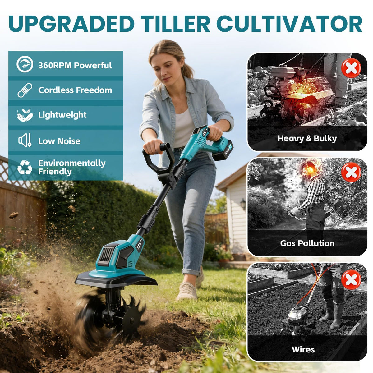 FzzboFlow lightweight design enables easy lifting in small gardens.
