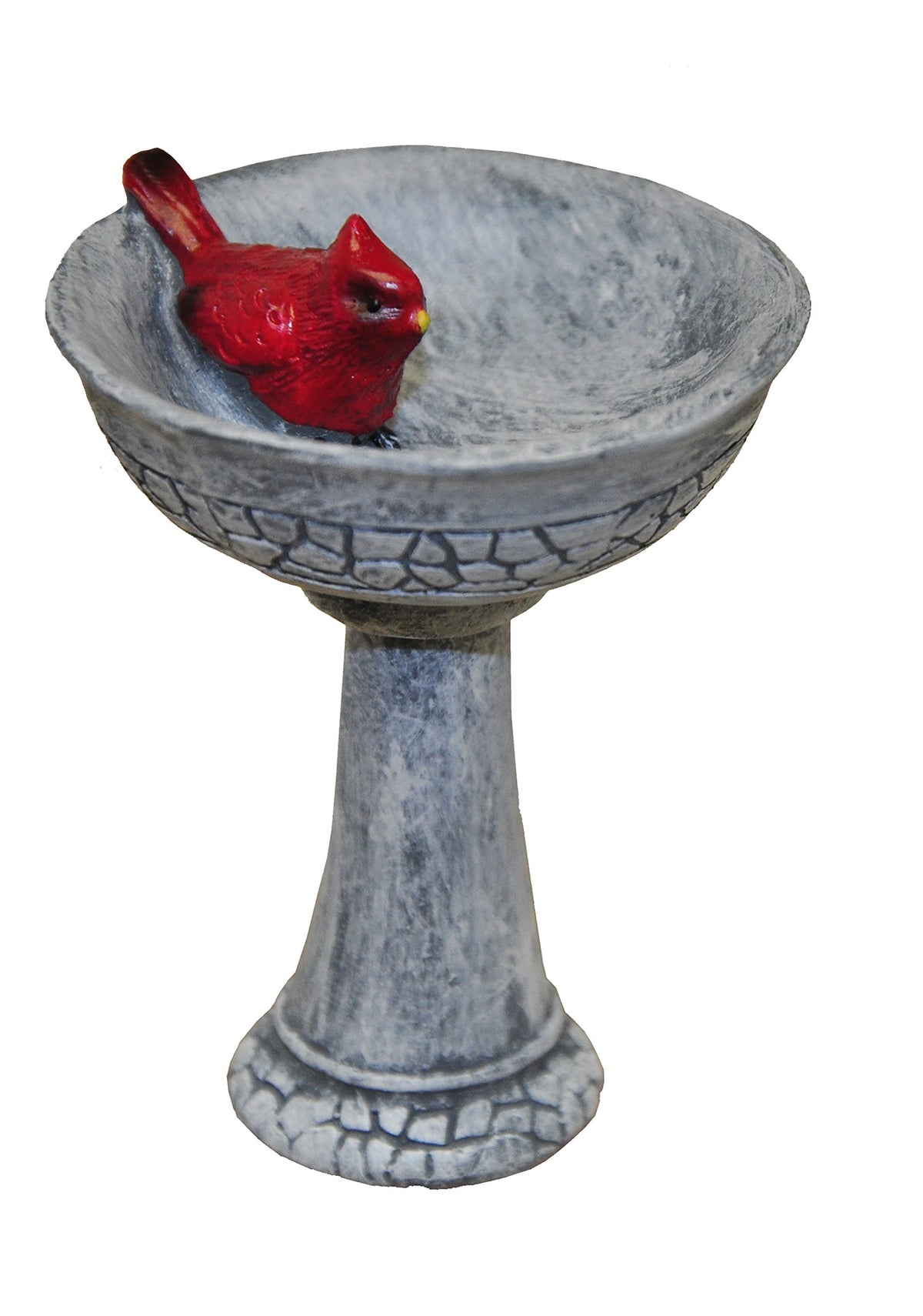 G and F Products cardinal birdbath pick adds charm and stable placement in your fairy garden.