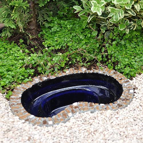 G and F Products MiniGardenn fairy garden pond blue collection piece.