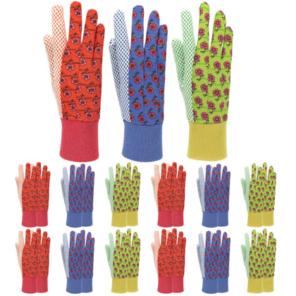 G & F Products women's gardening gloves with floral print provide all-day comfort.