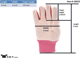 G & F Products gloves in green floral offer breathable, lightweight wear.