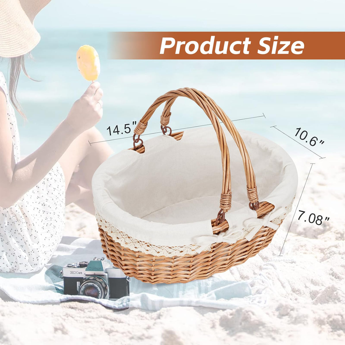 G GOOD GAIN cream color basket suitable for gifting and organization.