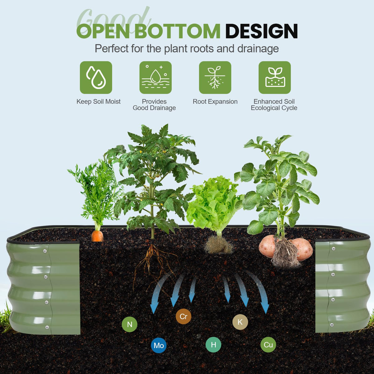 G GOOD GAIN flower bed setup brings color and easy maintenance to patios