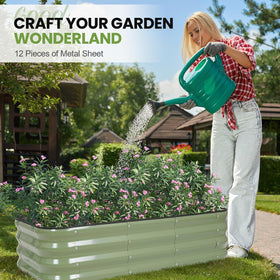 G GOOD GAIN galvanized steel panel highlights durable construction for long-lasting garden beds
