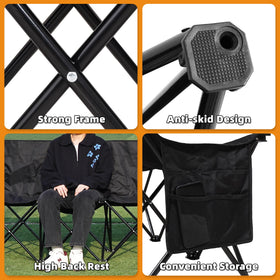 G GOOD GAIN heavy-duty 16mm steel tubes provide sturdy seating