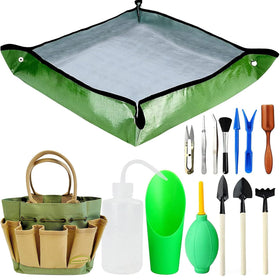 G GOOD GAIN organizer bag with succulent tools for easy desk gardening.