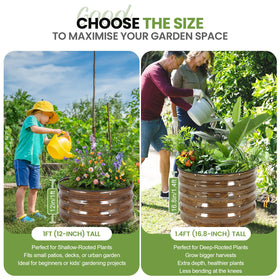G GOOD GAIN outdoor garden bed in a sunny patio setting