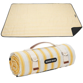 G Good Gain foldable-strap picnic blanket for easy transport and quick setup.