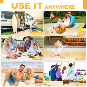 G Good Gain lounge-area picnic blanket invites comfortable seating for groups.