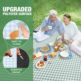 G GOOD GAIN machine washable picnic blanket for easy cleanup after outdoor use.