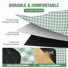 G GOOD GAIN portable picnic blanket folded into a compact tote with buckles.