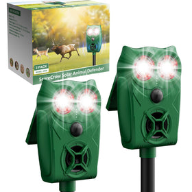 G-Jyuncyou solar ultrasonic animal repellent front view deters deer and raccoons.