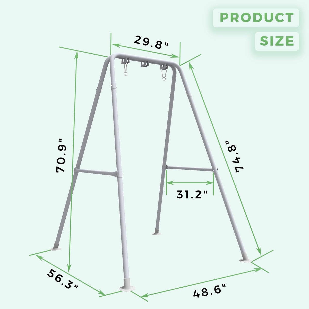 G TALECO GEAR hammock stand supports up to 300 pounds, ideal for family use.