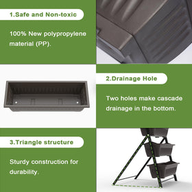 G TALECO GEAR vertical garden planter, detailed metal frame, durable support for plants
