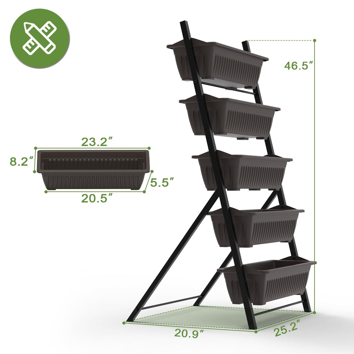 G TALECO GEAR vertical garden planter, drainage holes, helps prevent waterlogging