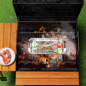 GA Homefavor compact-thin tray saves grill space during cooking