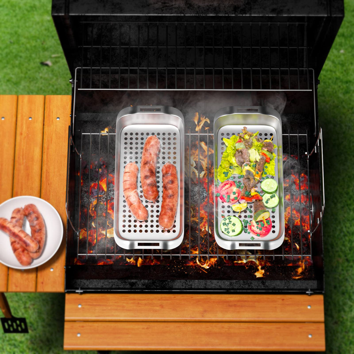 GA Homefavor dishwasher-safe design for quick cleanup after grilling