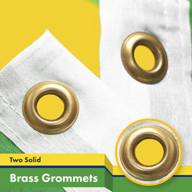 G128 150D polyester flag with dye-sublimated colors for long-lasting visibility.