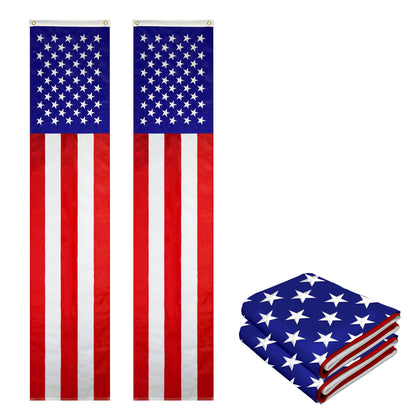 G128 American Flag Bunting vertical 20x8 for indoor or outdoor patriotic display.