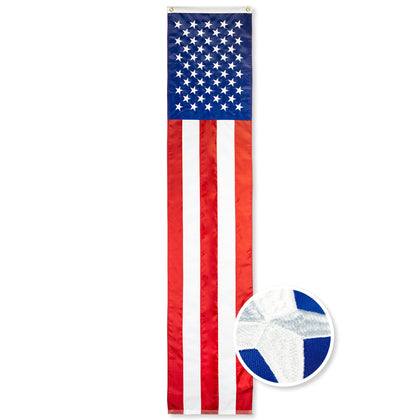 G128 American flag bunting front view for bold outdoor display.
