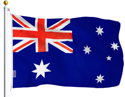 G128 Australia flag 3x5 LiteWeave close-up shows vivid colors and durable weave.