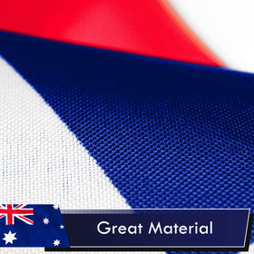 G128 Australia flag heavy-duty canvas heading provides strength and stable mounting.