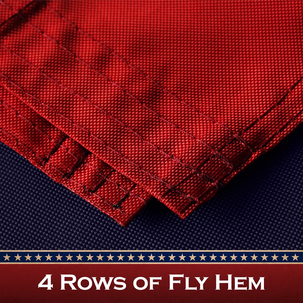 G128 Betsy Ross flag with pole sleeve heading for mounting