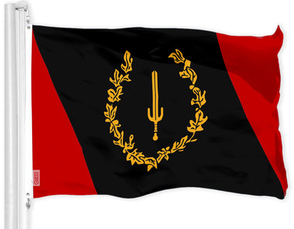 G128 Black American Heritage Flag 3x5 ft outdoor-ready with bold colors.