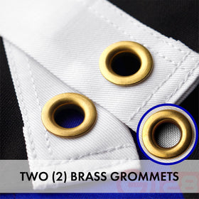Brass grommets on the G128 flag enable easy hanging.