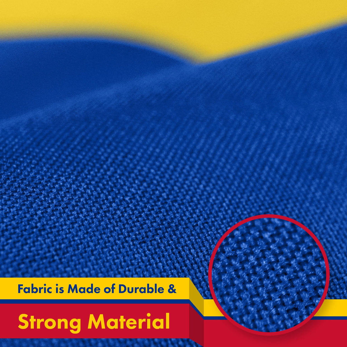 G128 Colombia flag made of 150D polyester for lasting durability.