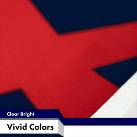 G128 Christian flag uses dye-sublimated colors for bright, fade-resistant visuals.