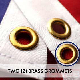 G128 USA flag with embroidered stars for premium ceremonial displays.