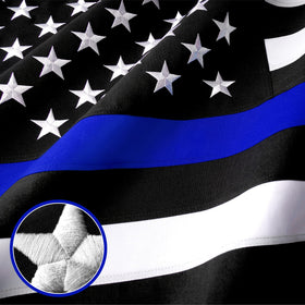 G128 embroidered thin blue line detail for clear flag visibility.