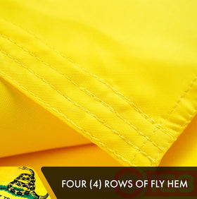 G128 Gadsden flag indoor outdoor use for versatile display