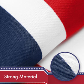 G128 Grand Union Flag brass grommets for secure hanging