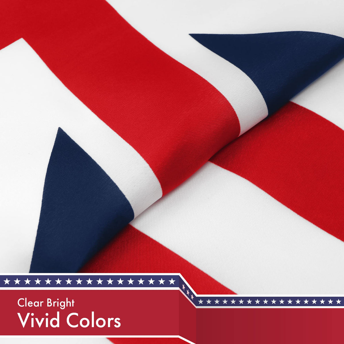 G128 Grand Union Flag features double-needle stitching to resist fraying during events