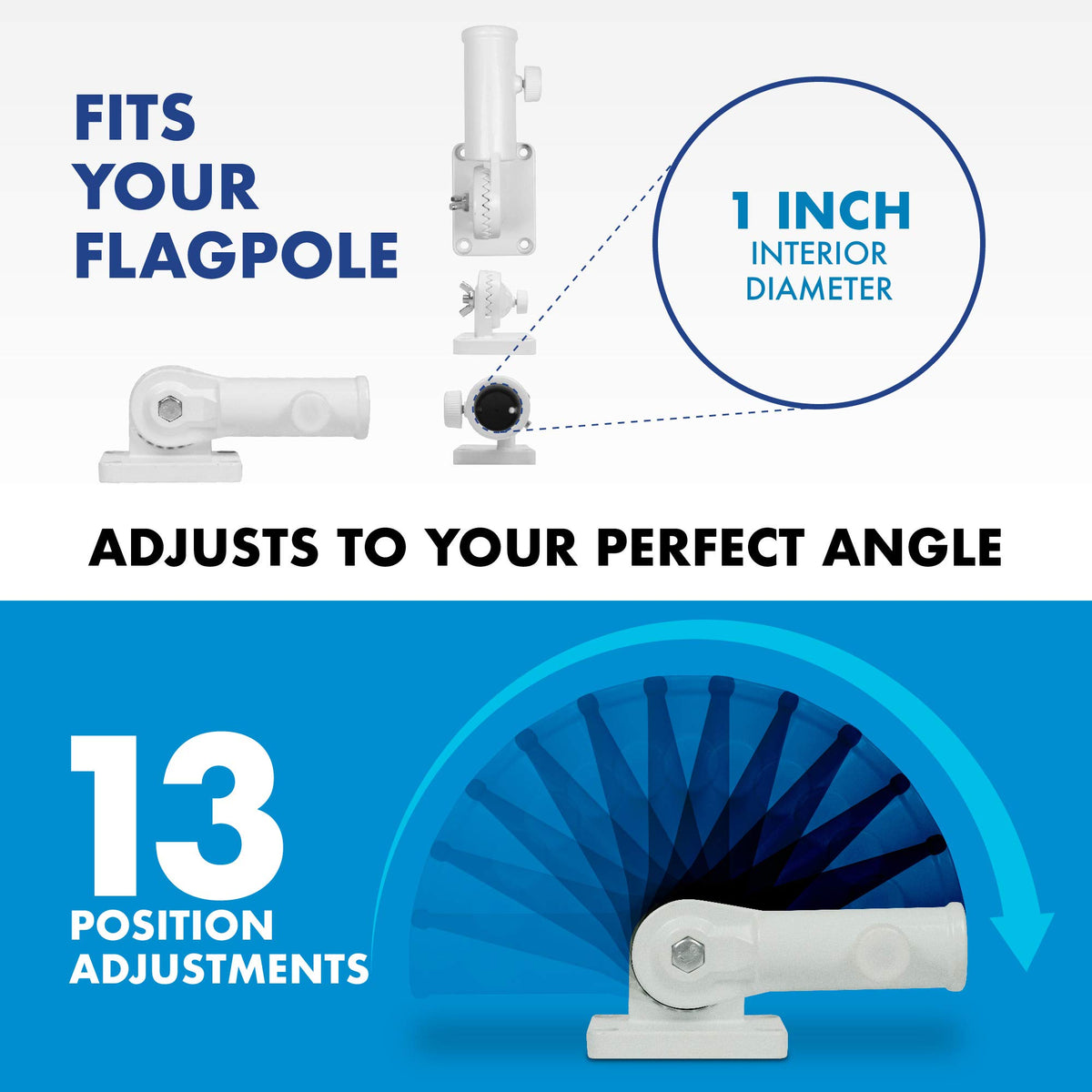 G128 outdoor-ready flagpole enhances storefront or home exterior.