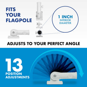 G128 outdoor-ready flagpole enhances storefront or home exterior.