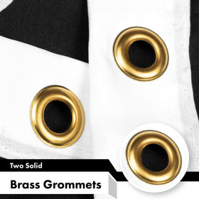 G128 POW MIA flag with brass grommets for rust-free outdoor use.