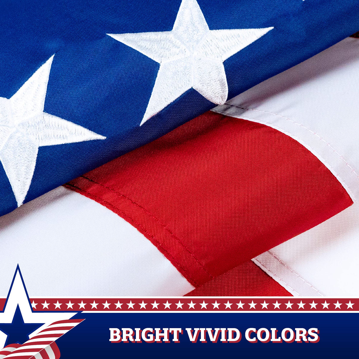 G128 20x8-ft bunting enhances prominent event decor.