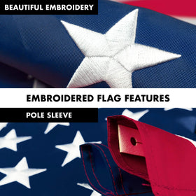 G128 rust-resistant aluminum flagpole withstands harsh weather for lasting outdoor use