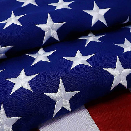 G128 StormFlyer USA flag, 3x5ft, ready for outdoor display with durable embroidery.