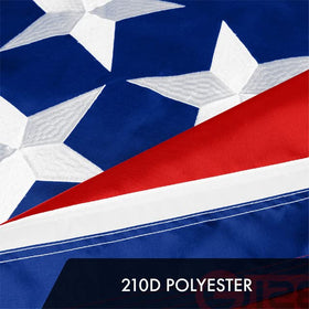 G128 Tennessee flag fly end with reinforced stitching for lasting performance