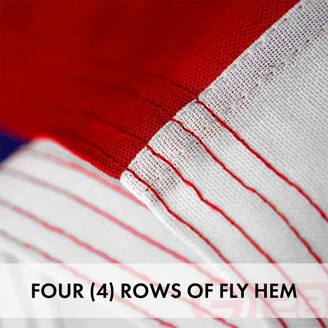 G128 Texas flag brass grommets for secure hanging.