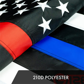 G128 flag brass grommets enable easy hanging on poles.