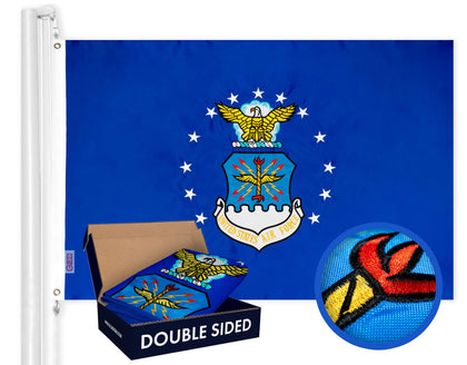 G128 US Air Force Flag 2x3ft front view for versatile indoor and outdoor display.