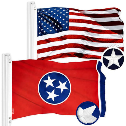 G128 USA flag 3x5 embroidered for durable outdoor display.