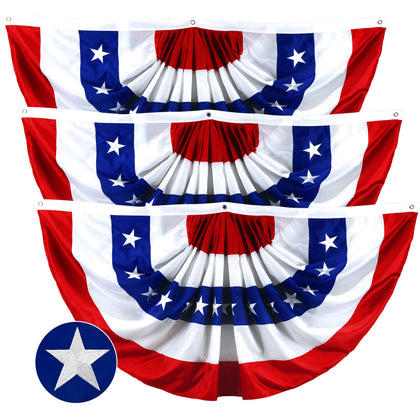 G128 USA pleated fan flag 2x4 feet for durable outdoor display