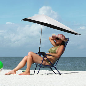 G4Free UPF50+ umbrella backed by a one-year warranty